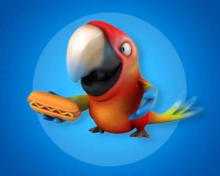 Fun parrot Stock Illustration