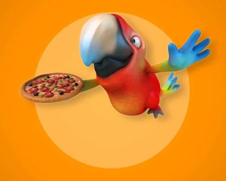 Fun parrot Stock Illustration