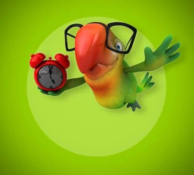 Fun parrot Stock Illustration