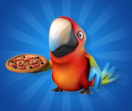 Fun parrot Stock Illustration