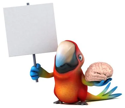 Fun parrot Illustrazione stock