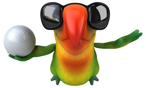 Fun parrot Illustrazione stock