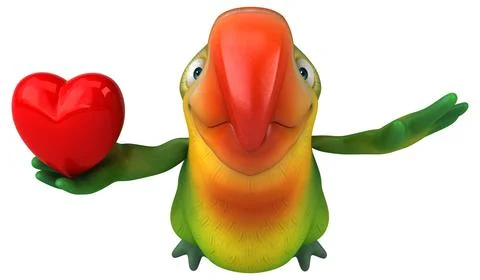 Fun parrot Illustrazione stock