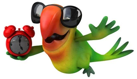 Fun parrot Illustrazione stock