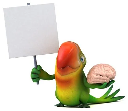 Fun parrot Illustrazione stock