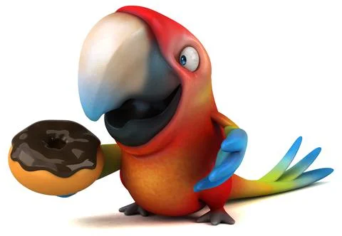 Fun parrot 스톡 일러스트