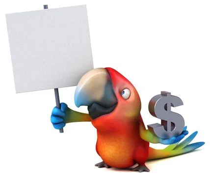 Fun parrot 스톡 일러스트