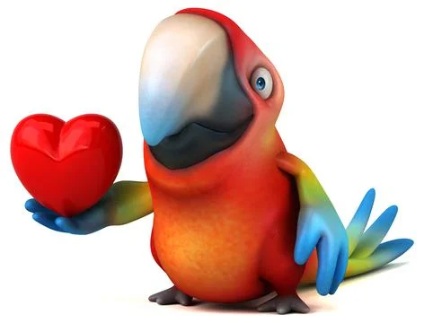 Fun parrot 스톡 일러스트