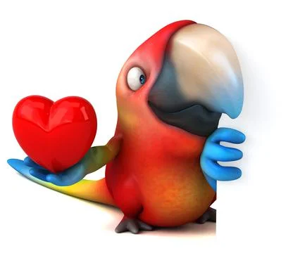 Fun parrot 스톡 일러스트