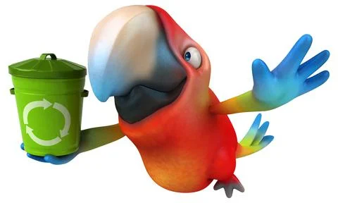 Fun parrot 스톡 일러스트