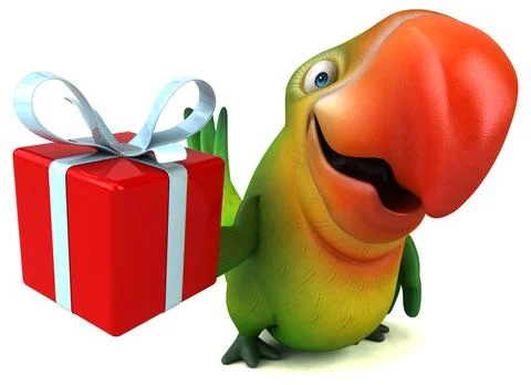Fun parrot 스톡 일러스트