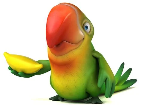 Fun parrot Stock Illustration