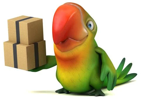 Fun parrot Stock Illustration