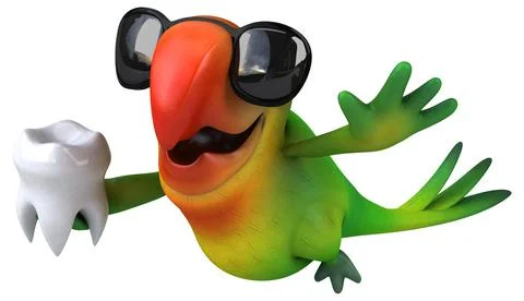 Fun parrot 스톡 일러스트