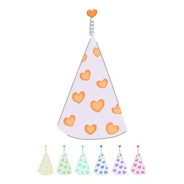 Fun party hat vector cartoon graphic Stock Illustration