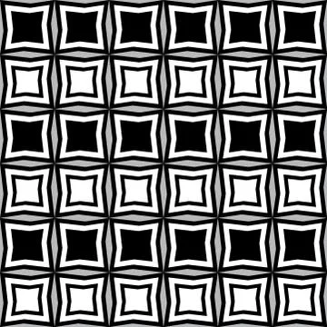 Fun pattern with alternate black and white irregular geometric shapes Stock Illustration