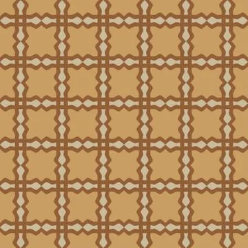 Fun pattern with beige and brown decorations Stock Illustration
