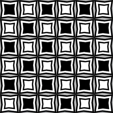 Fun pattern with black and white irregular geometric shapes Stock Illustration