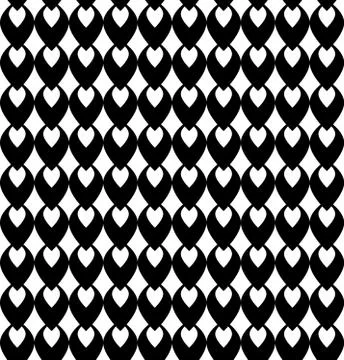 Fun pattern with black and white decorations on white background Illustrazione stock