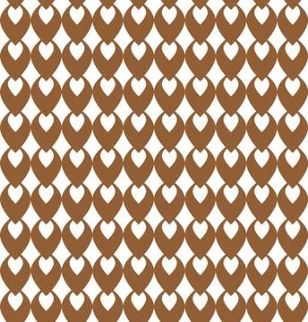 Fun pattern with brown decorations on white background Stock Illustration