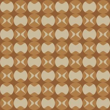 Fun pattern with dark and light brown decorations Stock Illustration