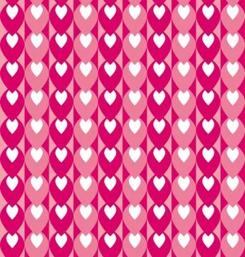 Fun pattern with dark and light pink decorations Stock Illustration