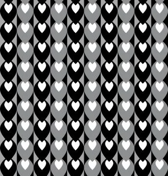Fun pattern with grey black and white decorations Stock Illustration