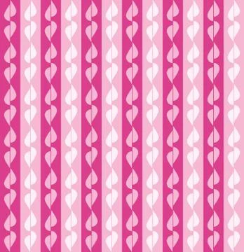 Fun pattern with light pink leaves on dark pink background Stock Illustration