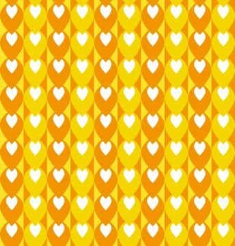 Fun pattern with orange yellow and white decorations Stock Illustration