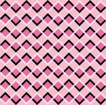 Fun pattern with pink and black zig zag shapes Illustrazione stock
