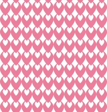 Fun pattern with pink decorations on white background Illustrazione stock