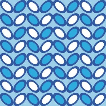 Fun pattern with white and blue decorations Stock Illustration