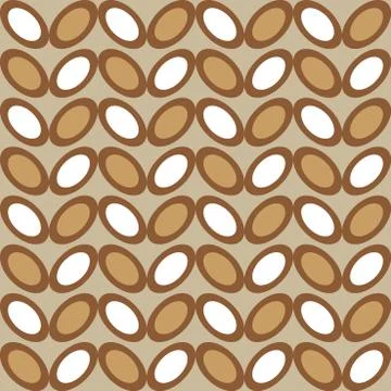 Fun pattern with white brown and beige decorations Stock Illustration
