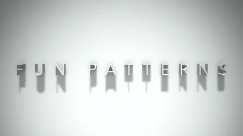 Fun patterns 3D title animation white text on a white background Stock Footage 299368285