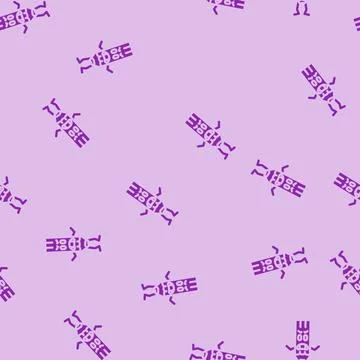 Fun pen character glyph vector seamless pattern Illustrazione stock