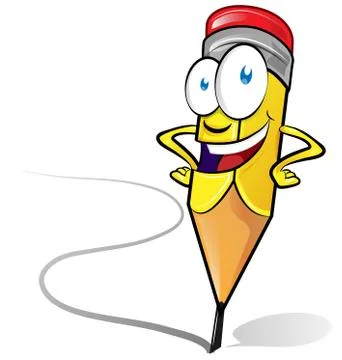 Fun pencil cartoon Stockillustratie