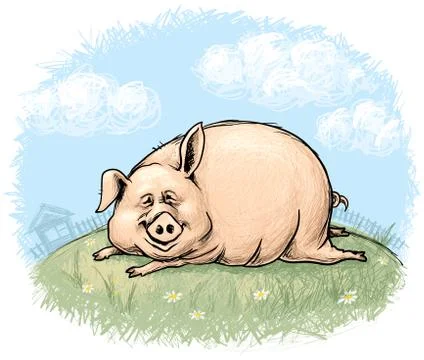 Fun pig Stock Illustration