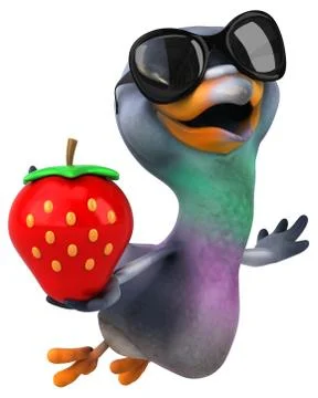 Fun pigeon - 3D Illustration Stock Illustration