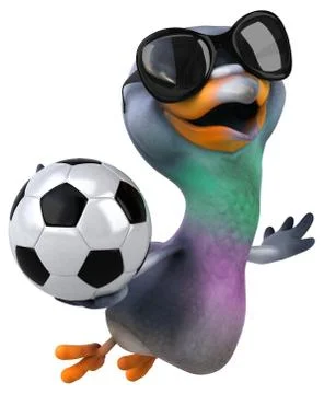 Fun pigeon - 3D Illustration Stock Illustration