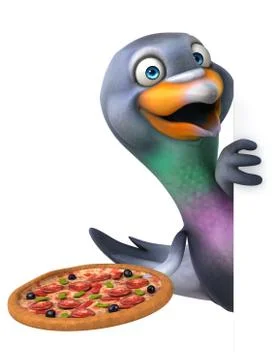 Fun pigeon - 3D Illustration Stock Illustration