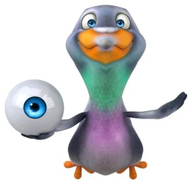Fun pigeon - 3D Illustration Stock Illustration