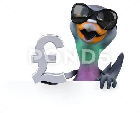 Fun Pigeon - 3D Illustration