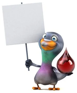 Fun pigeon - 3D Illustration Stock Illustration