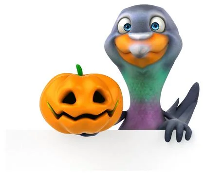 Fun pigeon - 3D Illustration Stock Illustration