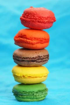 Fun pile of macaroons Stock Photos