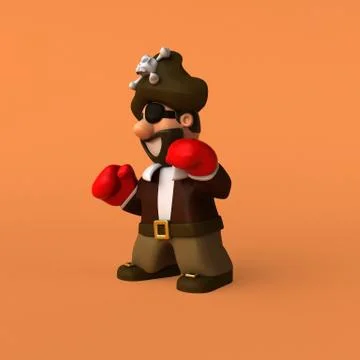 Fun pirate - 3D illustration Illustrazione stock