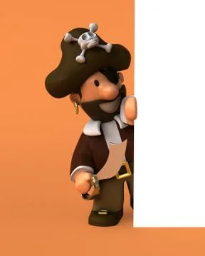 Fun pirate - 3D illustration Illustrazione stock