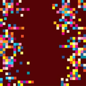 Fun pixel squares background design element Ilustração Stock