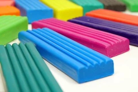 Fun plasticine shapes for creative hands, perfect for imaginative modeling .. 스톡 사진