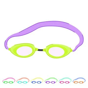 Fun pool goggles vector cartoon graphic Stock Illustration